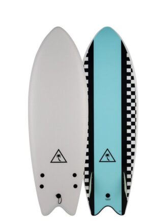 The RETRO FISH is the perfect board for going fast and ripping mushy summer swell. With a Classic Swallow Tail, Twin Fin Fish Shape.