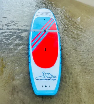A responsive, high-quality carbon fiber paddle board that comes apart in two pieces for easy transportation and installation.